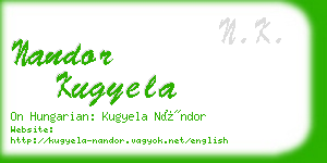 nandor kugyela business card